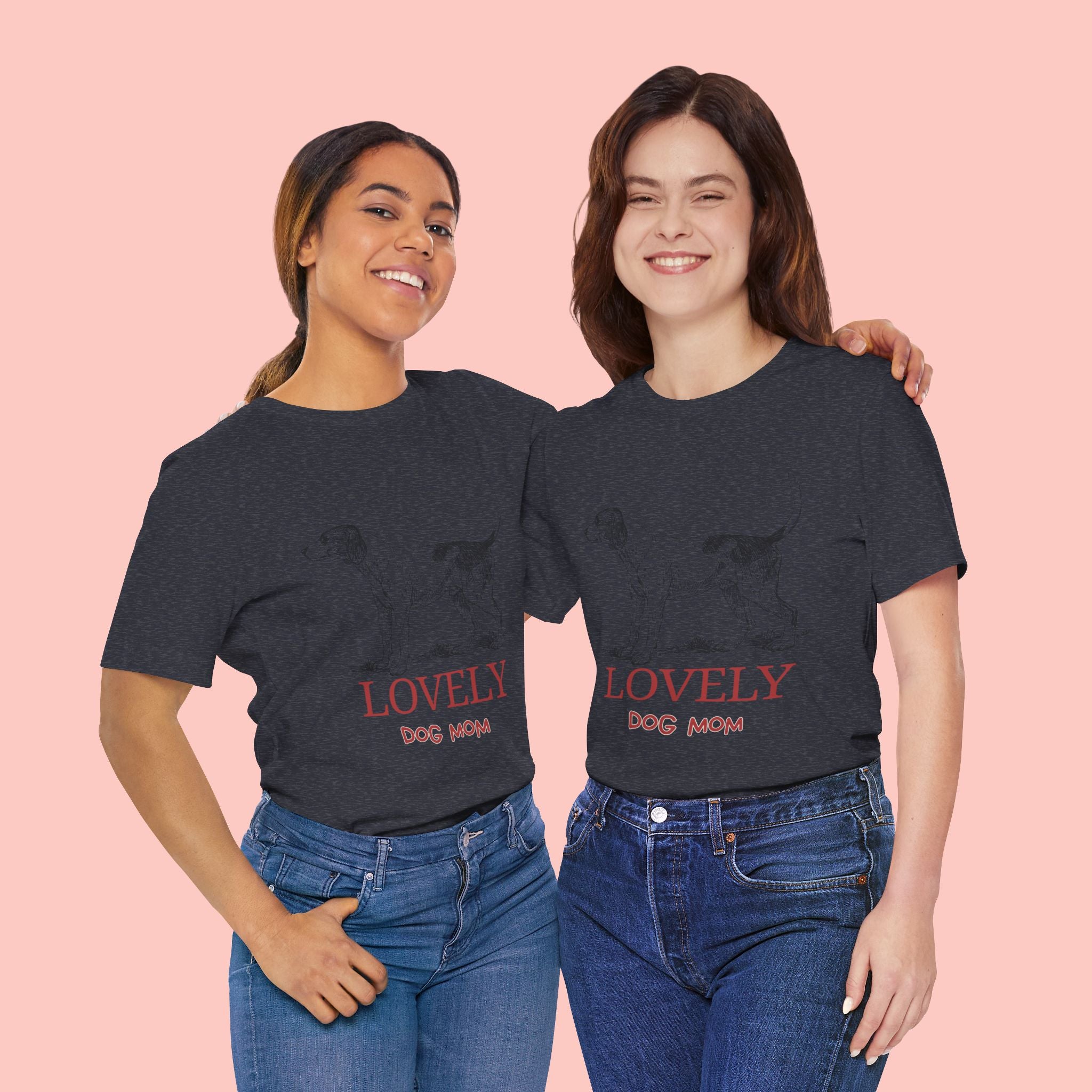 Lovely Dog Mom T-Shirt — Vintage Sketch Dog Graphic Tee