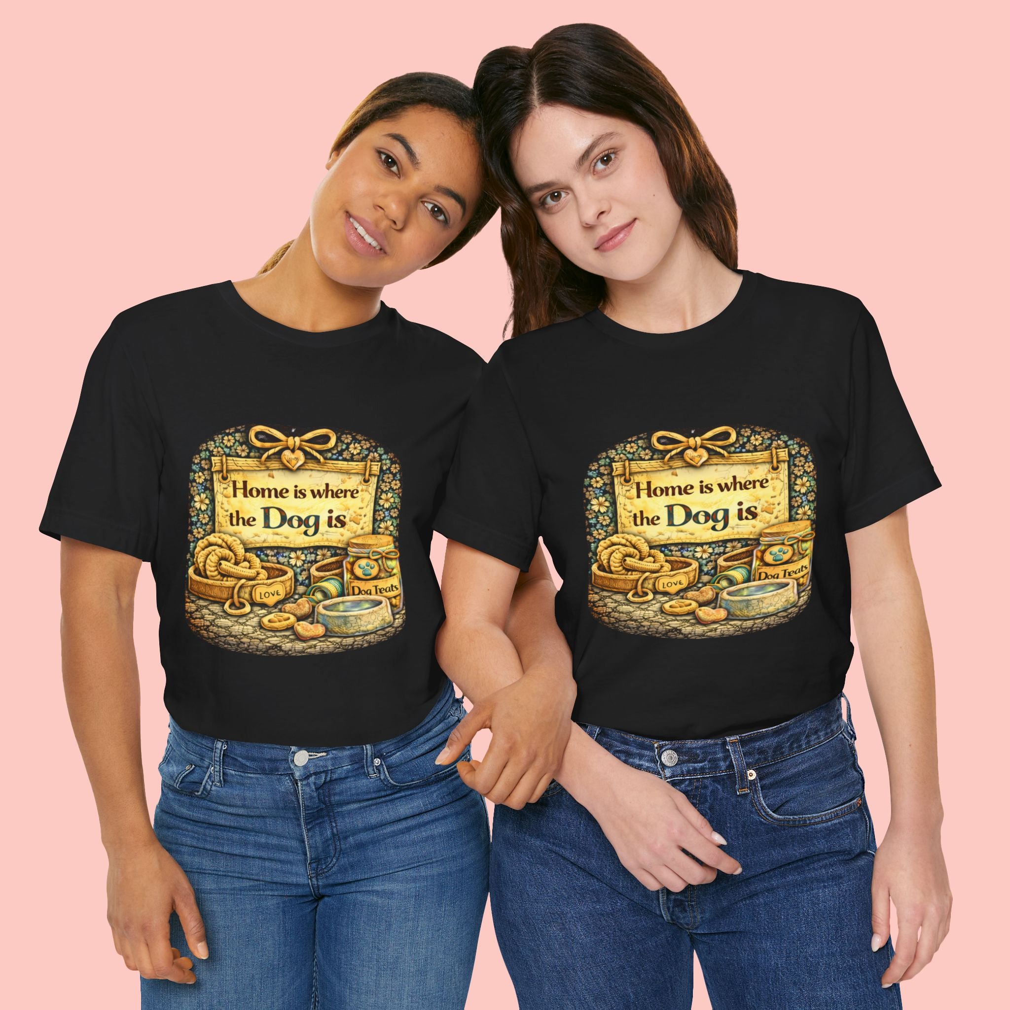 Home Is Where the Dog Is T-Shirt — Cozy Vintage Dog Lover Tee