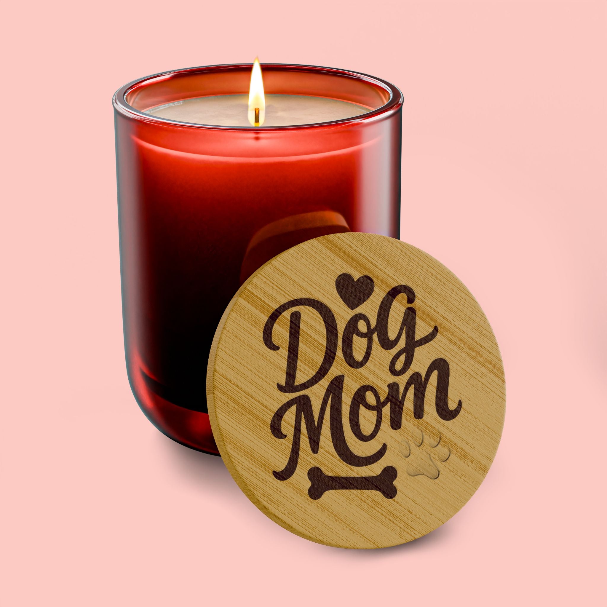 Dog Mom Engraved Soy Candle — 14oz Scented Gift