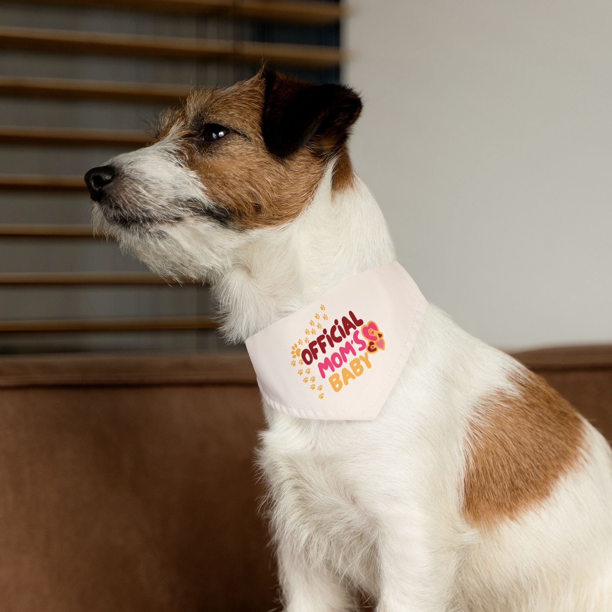 Bandana Collar — "Official Mom's Baby" Pet Bandana for Dogs & Cats