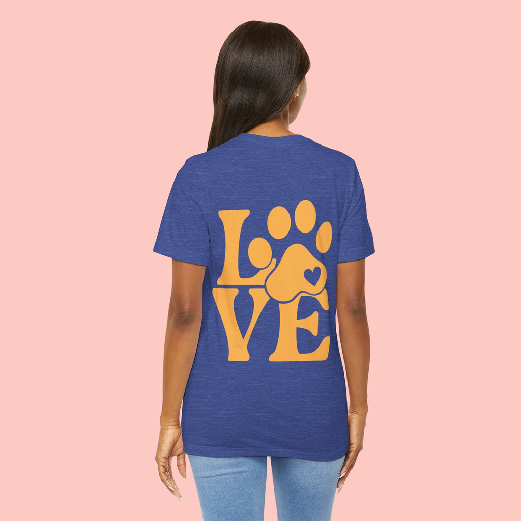 Love Paw Graphic Tee — Pet Lover T‑Shirt (LOVE with Paw Print)