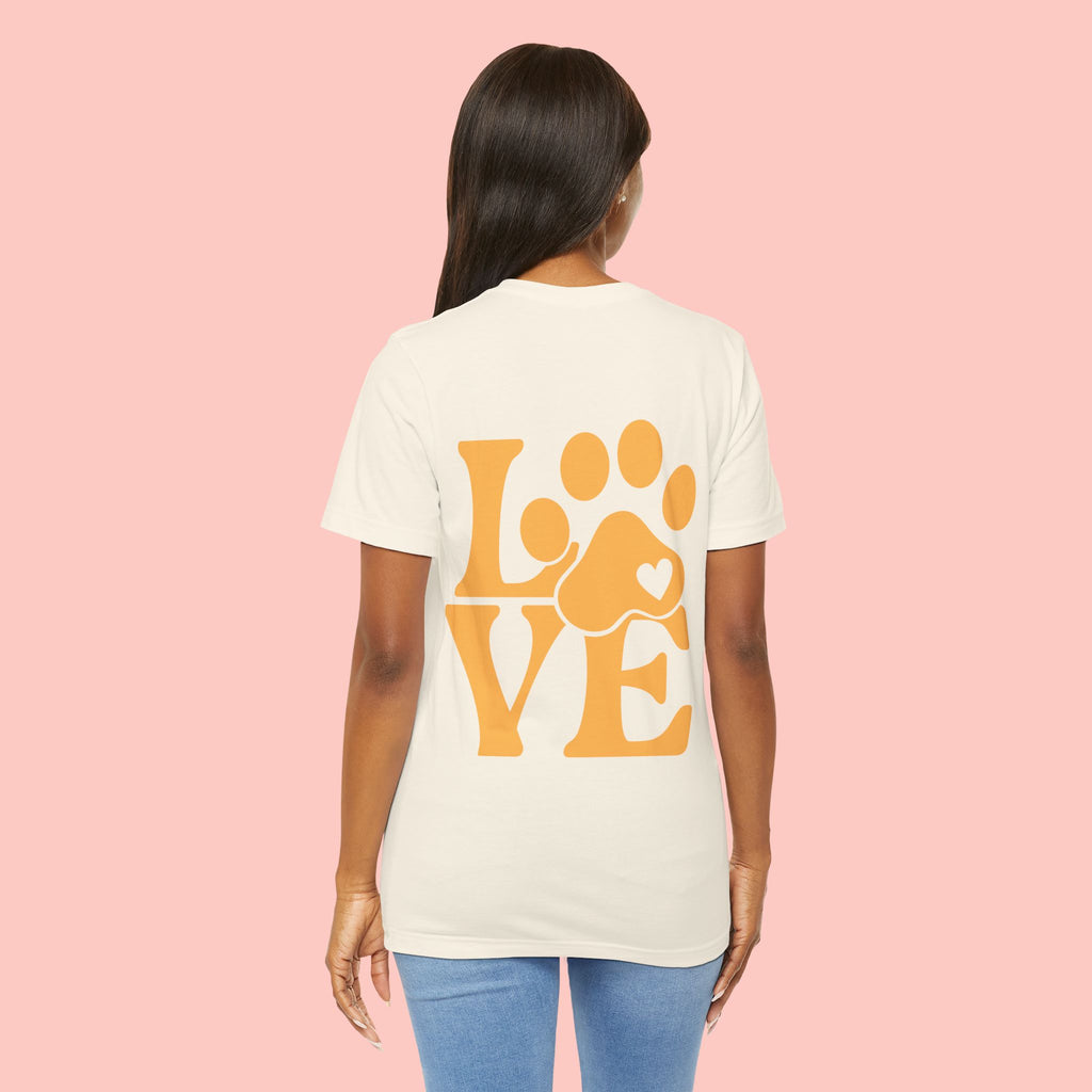 Love Paw Graphic Tee — Pet Lover T‑Shirt (LOVE with Paw Print)