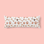 Dog Paw & Bone Pattern Body Pillow — Cute Pet Lover Throw Pillow