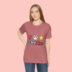 Dog Mom T-Shirt – Heart, Paw & Flower Graphic Tee