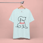 Mom Dog T-Shirt — Minimal Line Art Puppy Tee for Dog Moms, Mother's Day Gift