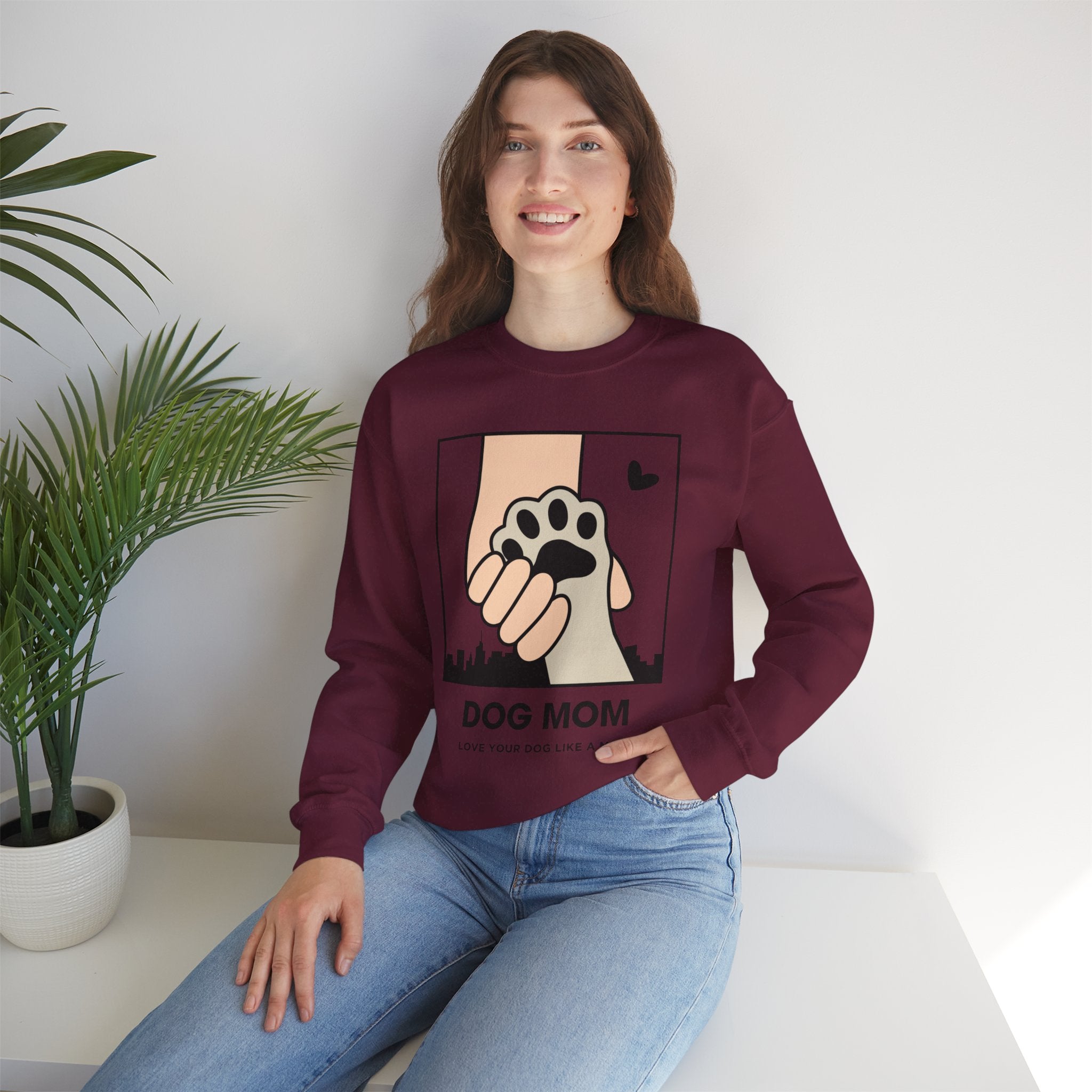 Dog Mom Crewneck Sweatshirt – Paw Hold Design