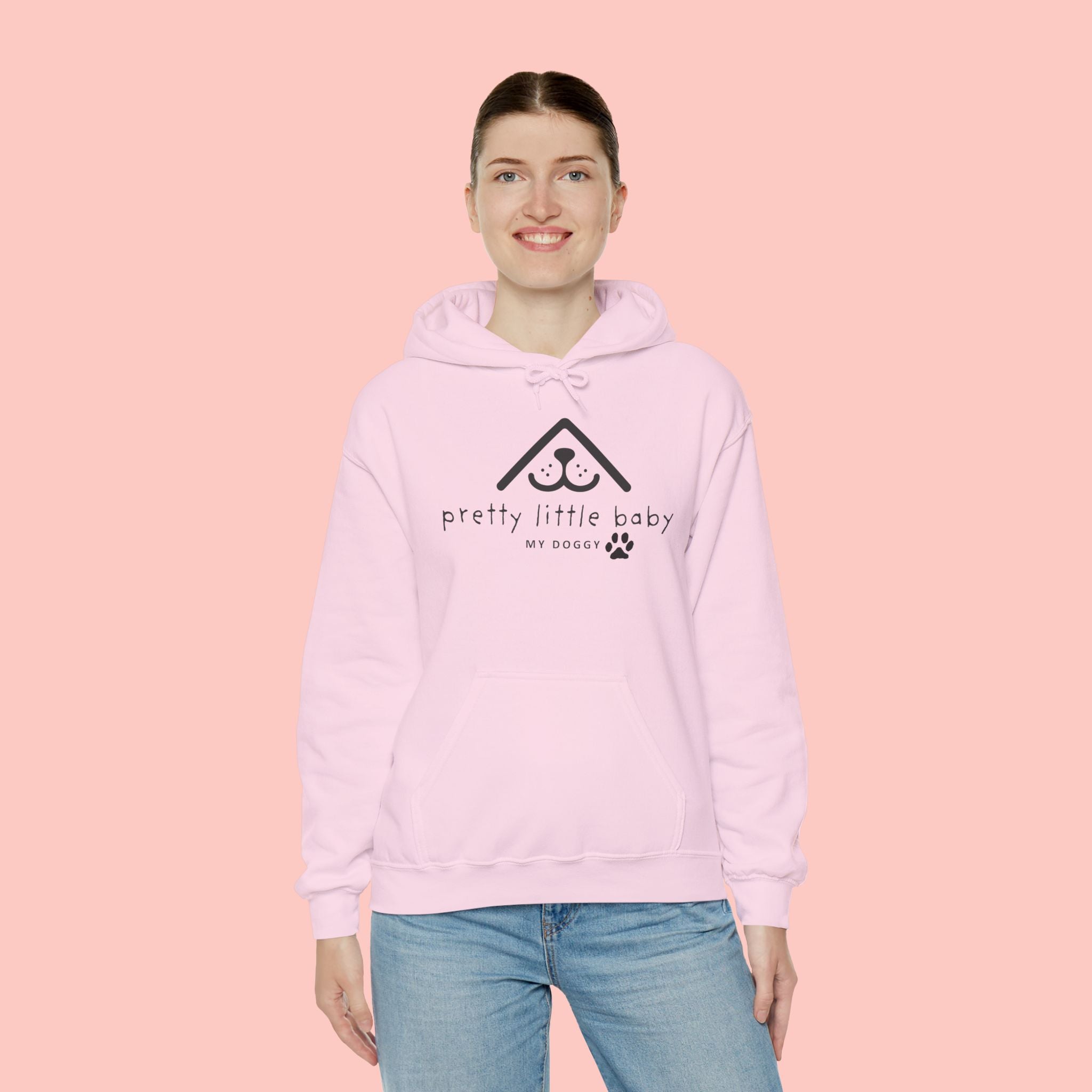 Pretty Little Baby Dog Hoodie – Cute Minimalist Paw Print Sweatshirt