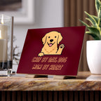 Ceramic Photo Tile — "Chef by Day, Dog Mom by Heart" Cute Golden Retriever Gift