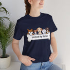 Dog Lover T‑Shirt — "United By Bones" Cute Cartoon Dogs Tee