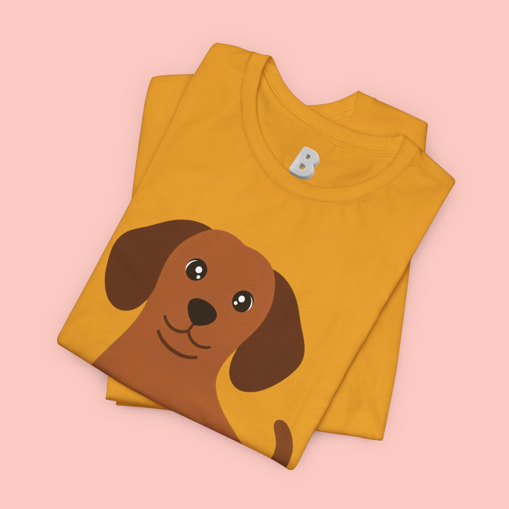 Dachshund Puppy Graphic T-Shirt — Cute Brown Dog Tee