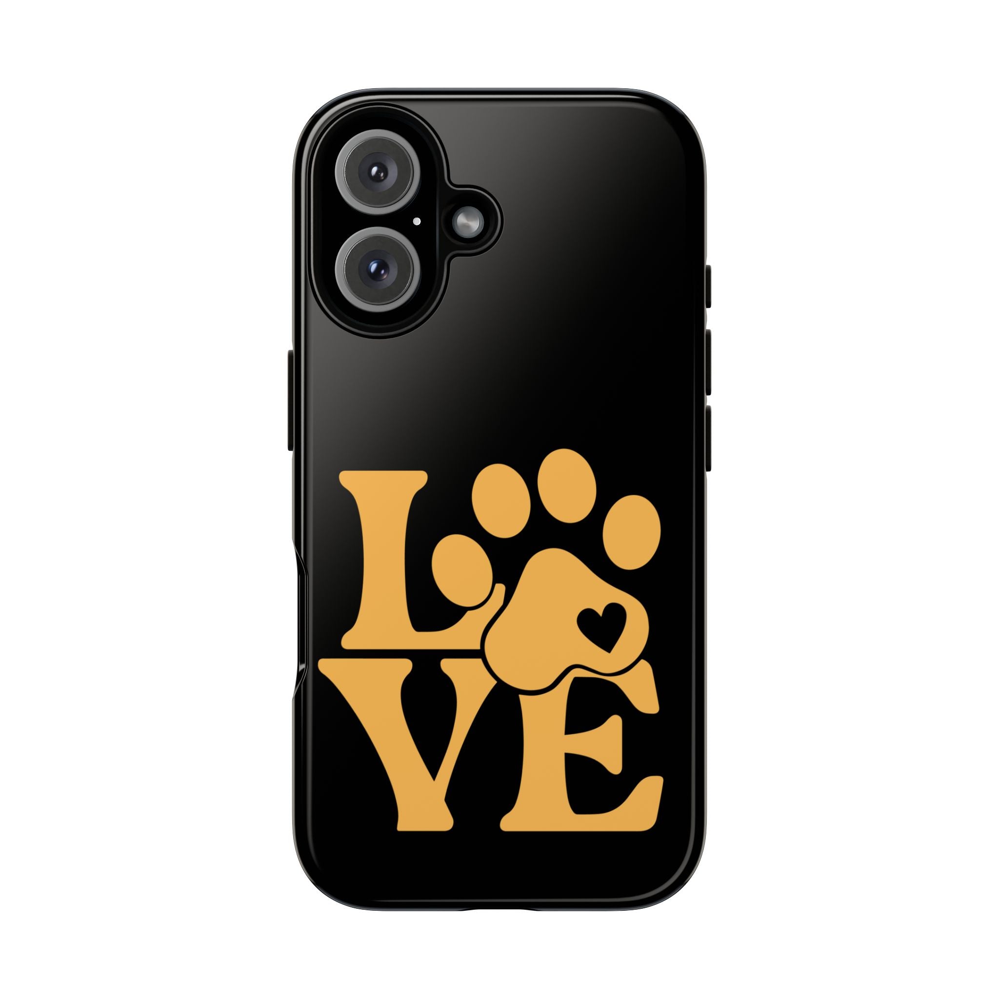 Phone Case — LOVE Paw Print Design (Pet Lover Protective Case)