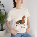 Dog Mom T‑Shirt — Cute Basset Hound I Love My Dog Mom Tee