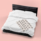 Paw Heart Velveteen Plush Blanket — Soft Cozy Pet Lover Throw