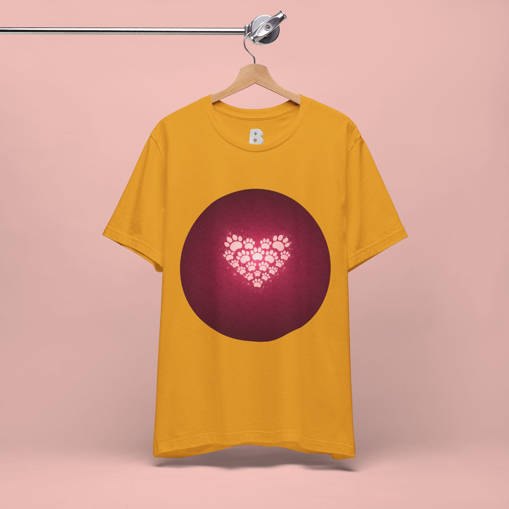 Paw Print Heart T‑Shirt — Cute Pet Lover Tee