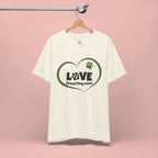 Dog Mom Love T-Shirt — "LOVE Proud Dog Mom" Heart Paw Tee