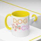 Dog Mom Club Accent Coffee Mug – Colorful Paw Print 11/15oz