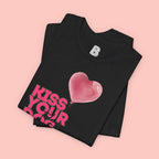 Kiss Your Dog T-Shirt — Cute Corgi with Heart Balloon Pet Lover Tee
