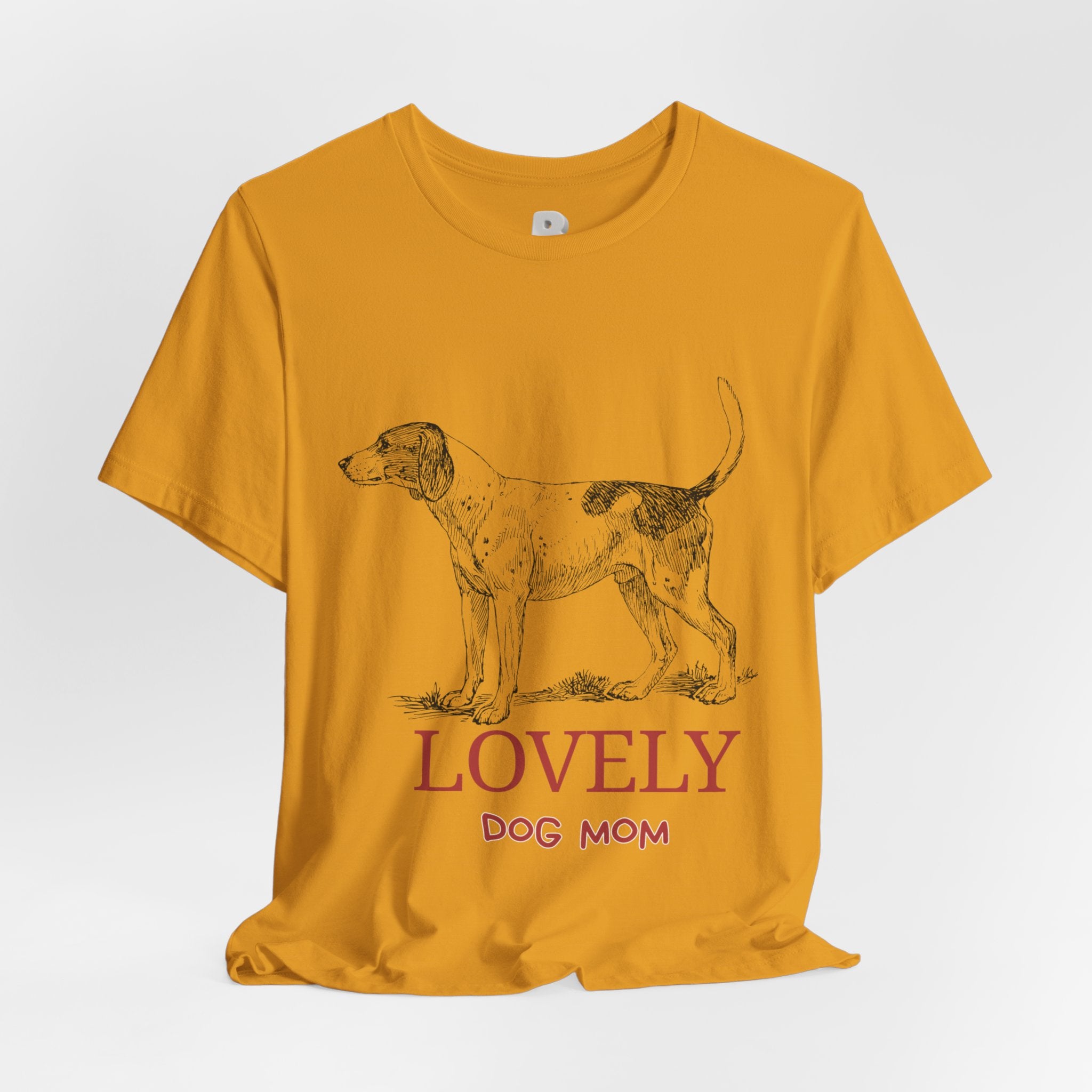 Lovely Dog Mom T-Shirt — Vintage Sketch Dog Graphic Tee