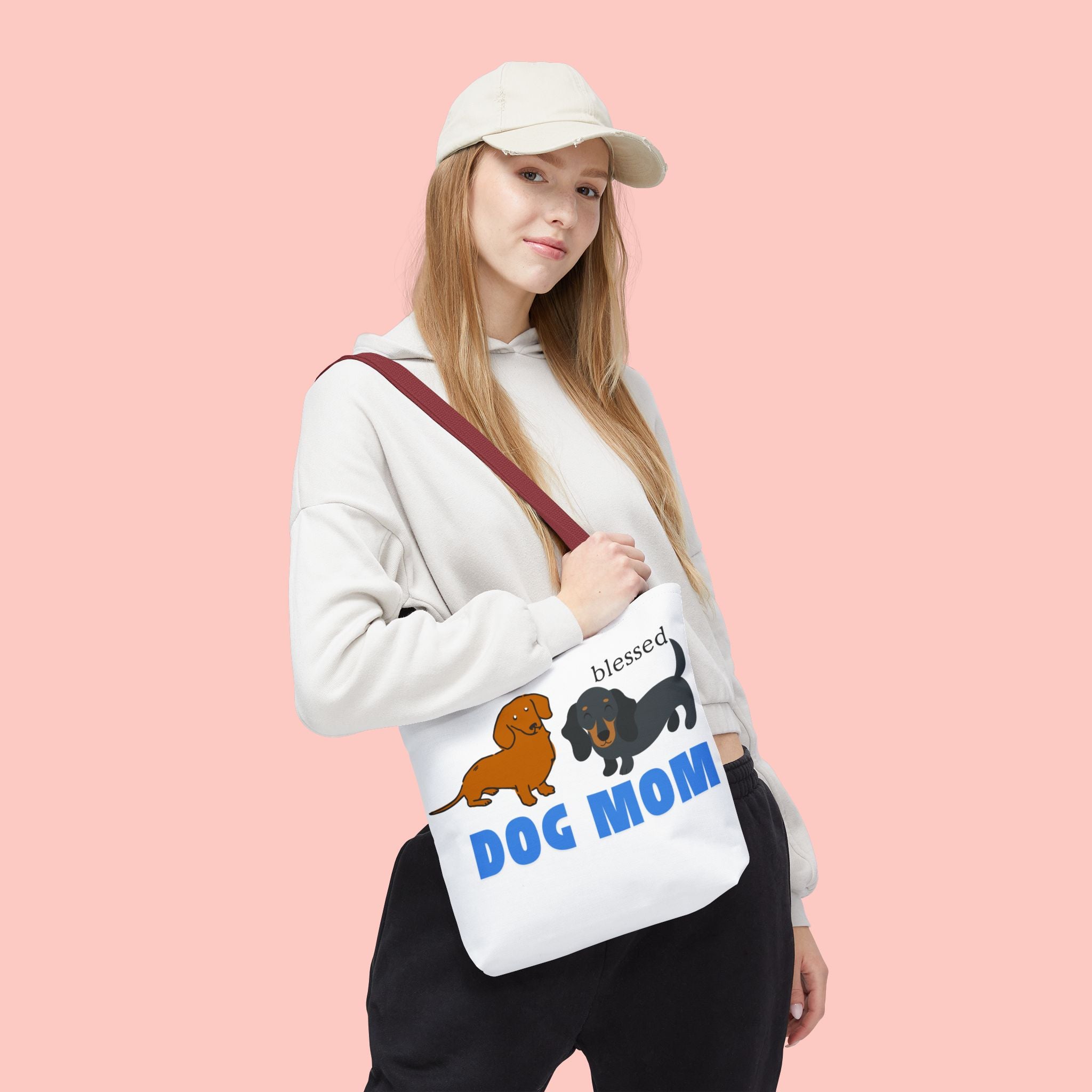 Dog Mom Tote Bag — Blessed Dachshund Design