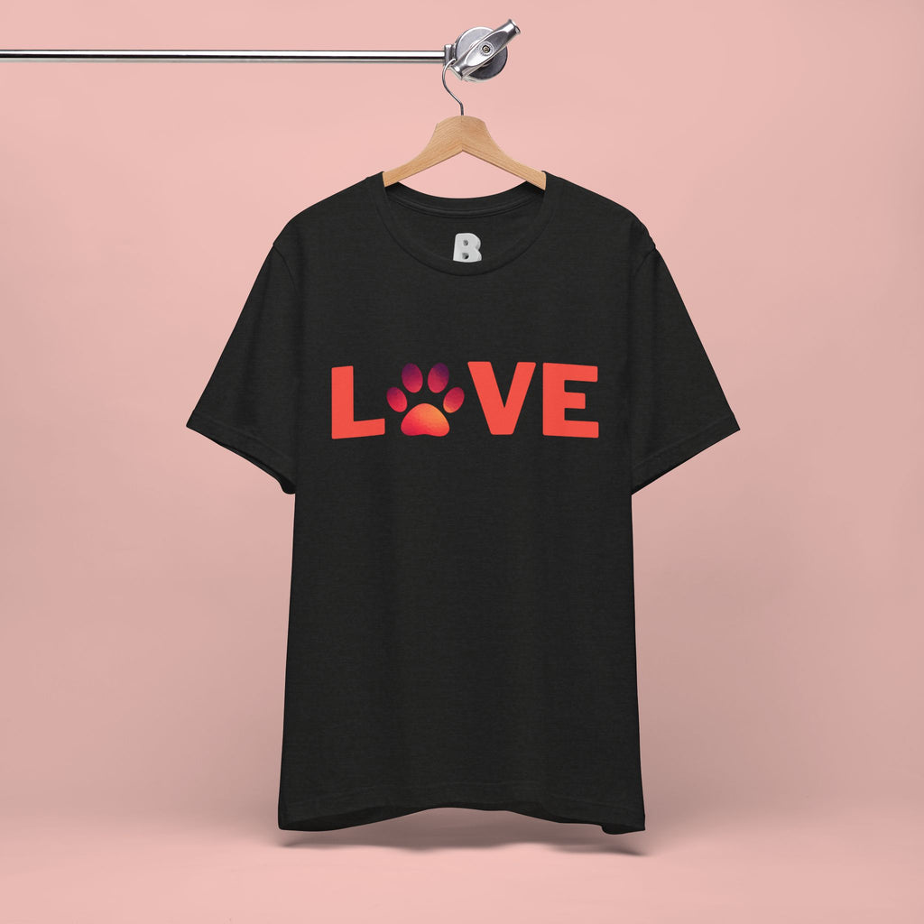 Dog Lover Tee - "LOVE My Dog > People" Paw Print Graphic T-Shirt