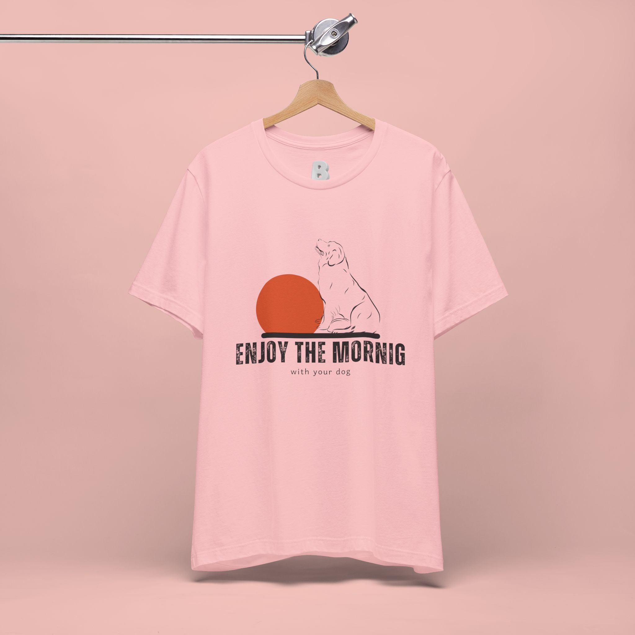 Enjoy the Morning Dog T-Shirt — Graphic Sunrise Pet Lover Tee