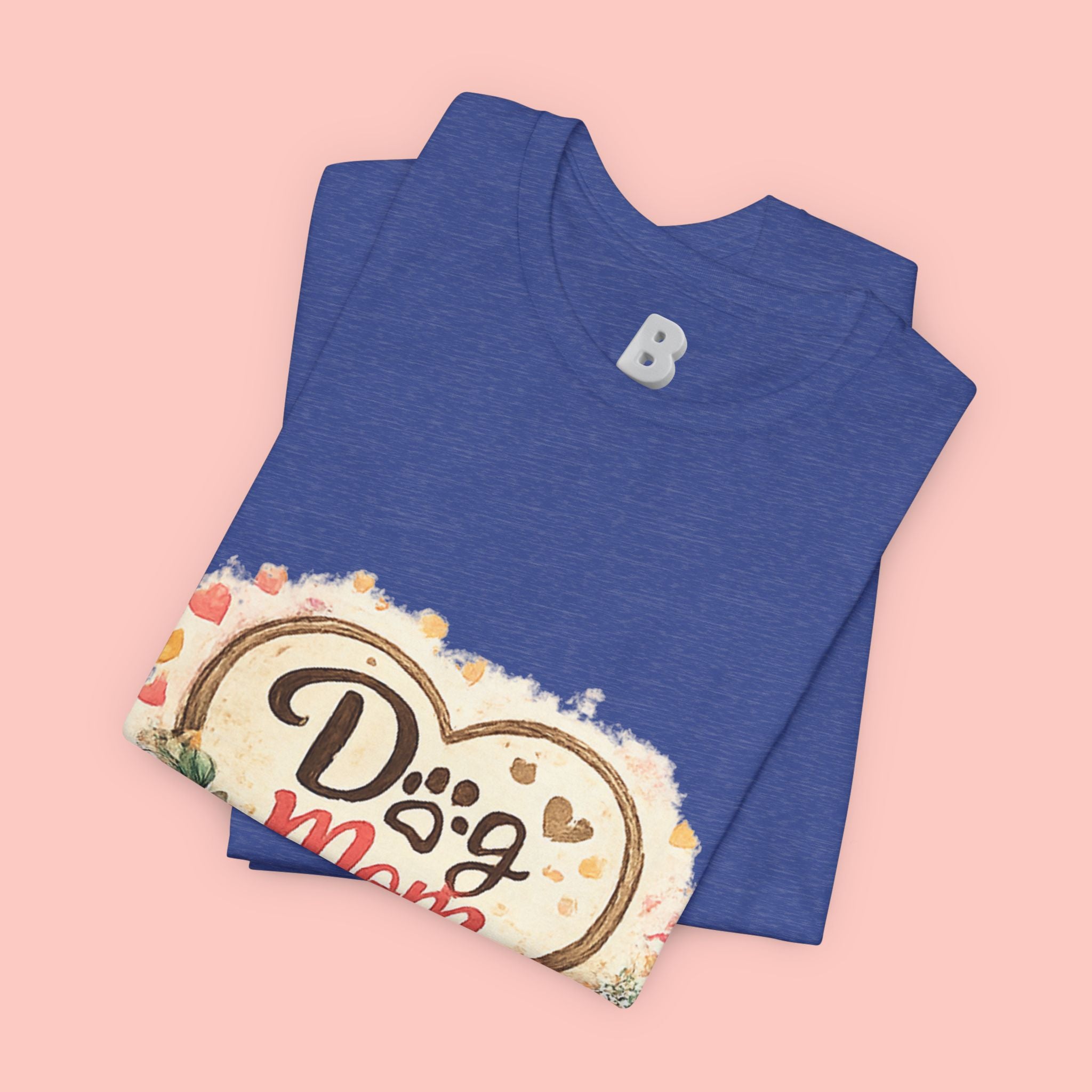 Dog Mom T-Shirt – Floral Paw Heart Graphic Tee