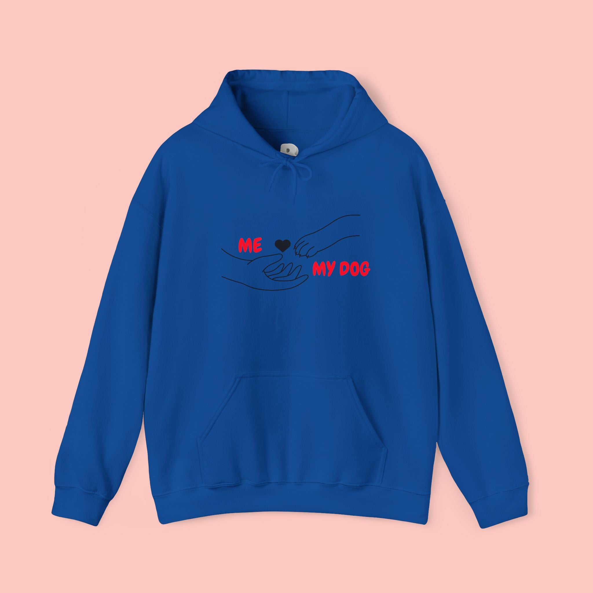 Dog Lover Hoodie - "Me  My Dog" Minimalist Paw Heart Sweatshirt