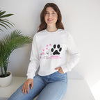 Crewneck Sweatshirt — "Pawprints Everywhere I Go" Dog Lover Graphic