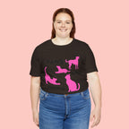 Paws Over People Tee — Pink Cats & Dogs Graphic T-Shirt