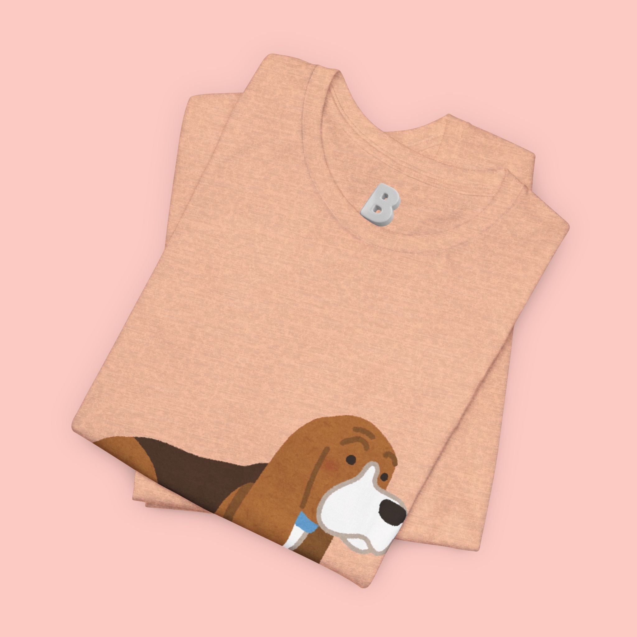 Dog Mom T‑Shirt — Cute Basset Hound I Love My Dog Mom Tee
