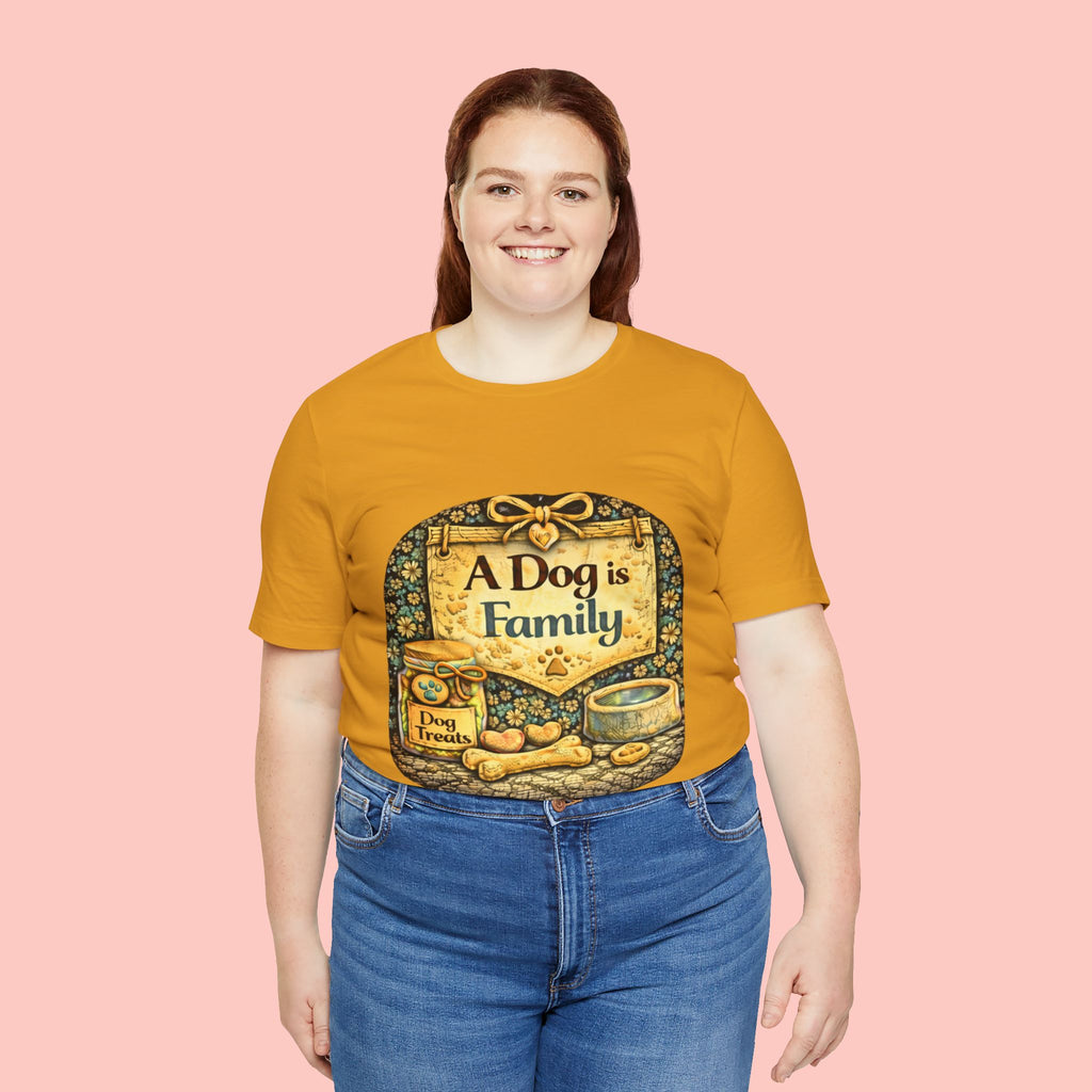A Dog Is Family T-Shirt - Vintage Pet Lover Tee