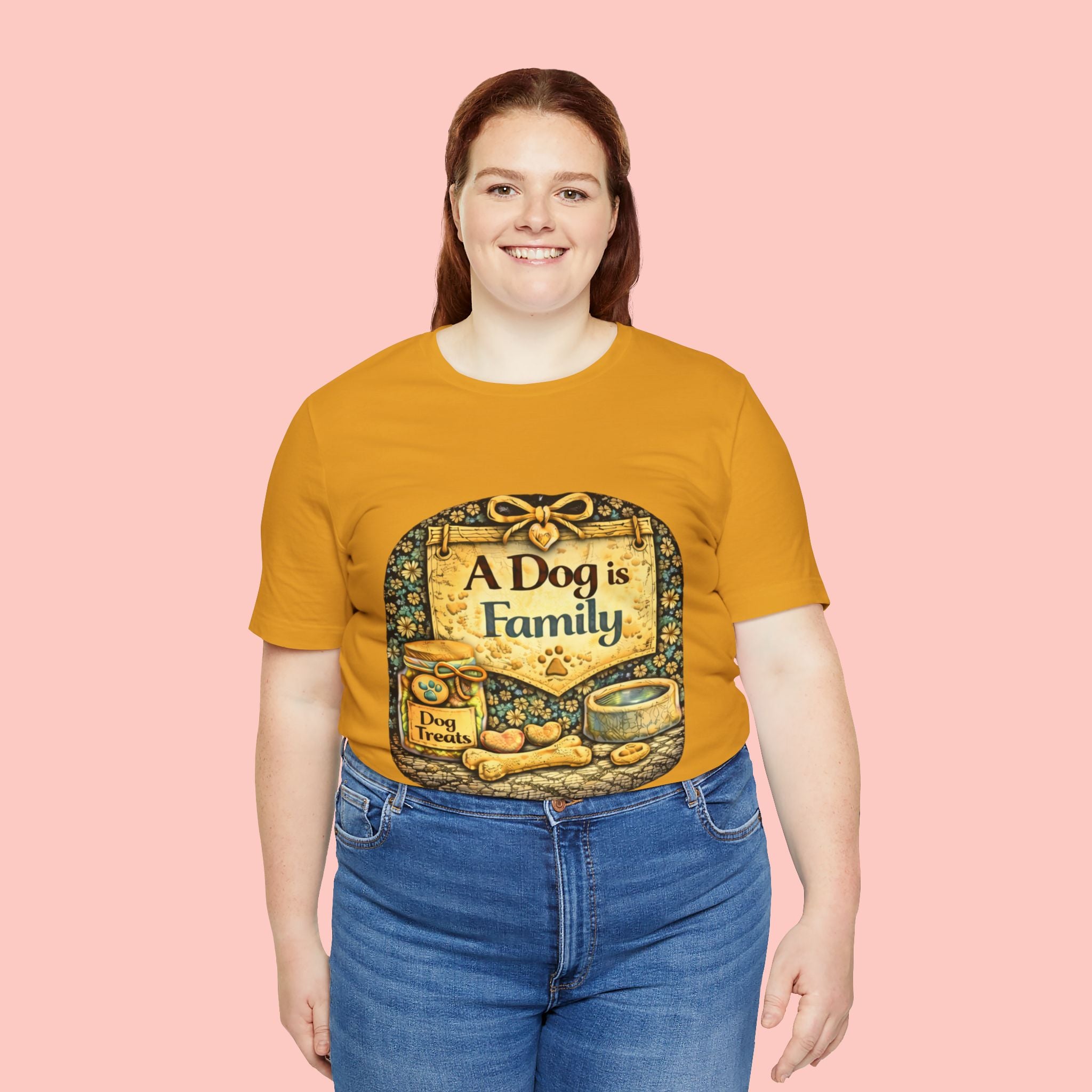 A Dog Is Family T-Shirt - Vintage Pet Lover Tee
