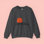 Enjoy the Morning Dog Crewneck Sweatshirt — Sunrise Labrador Graphic