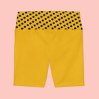 Women's Yellow Dog-Lover Workout Shorts — "All I Need Is My Dog" Fitness Biker Shorts
