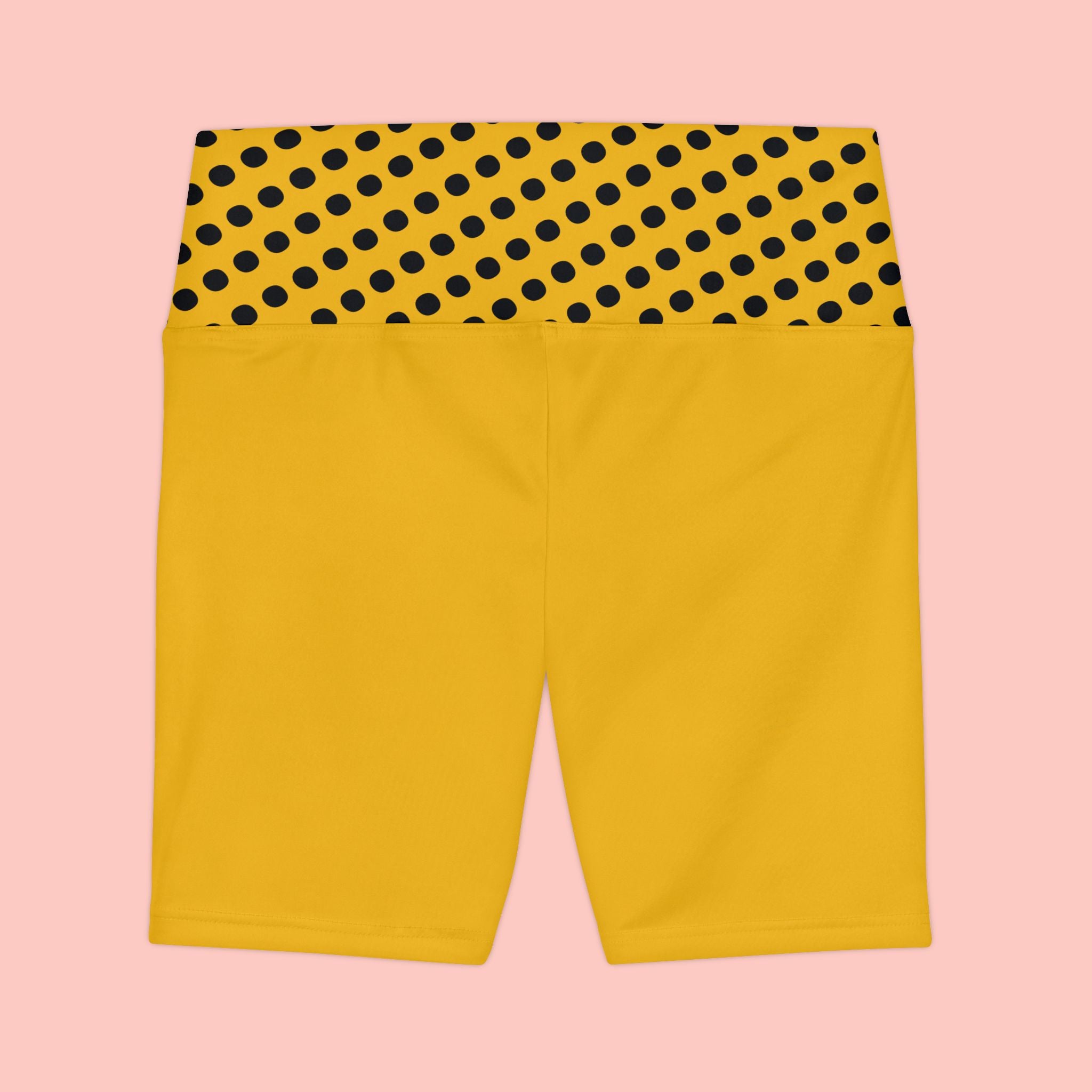 Women's Yellow Dog-Lover Workout Shorts — "All I Need Is My Dog" Fitness Biker Shorts