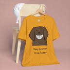 Dog Mother Wine Lover T-Shirt — Cute Cartoon Dog Graphic Tee