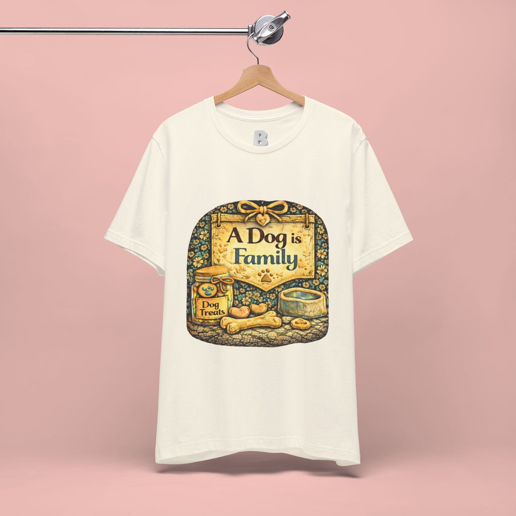 A Dog Is Family T-Shirt - Vintage Pet Lover Tee