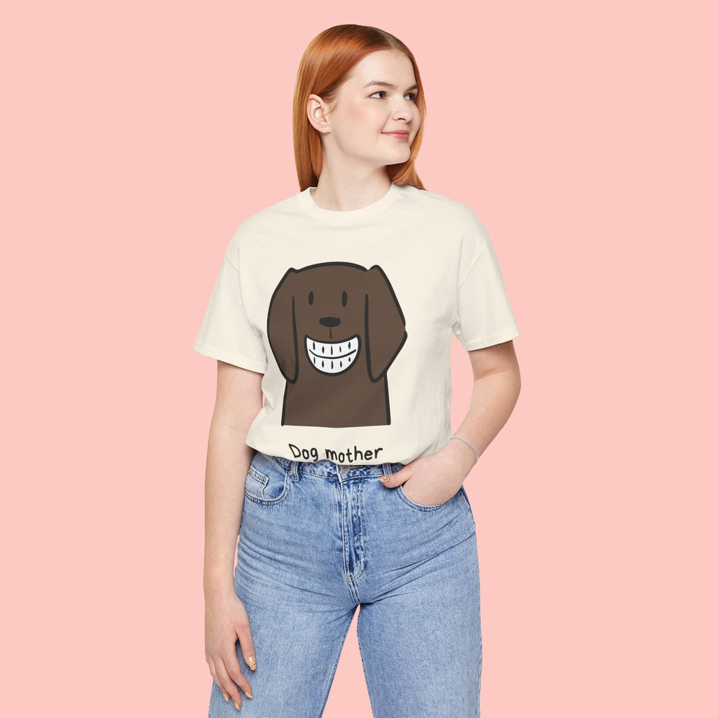 Dog Mother Wine Lover T-Shirt — Cute Cartoon Dog Graphic Tee