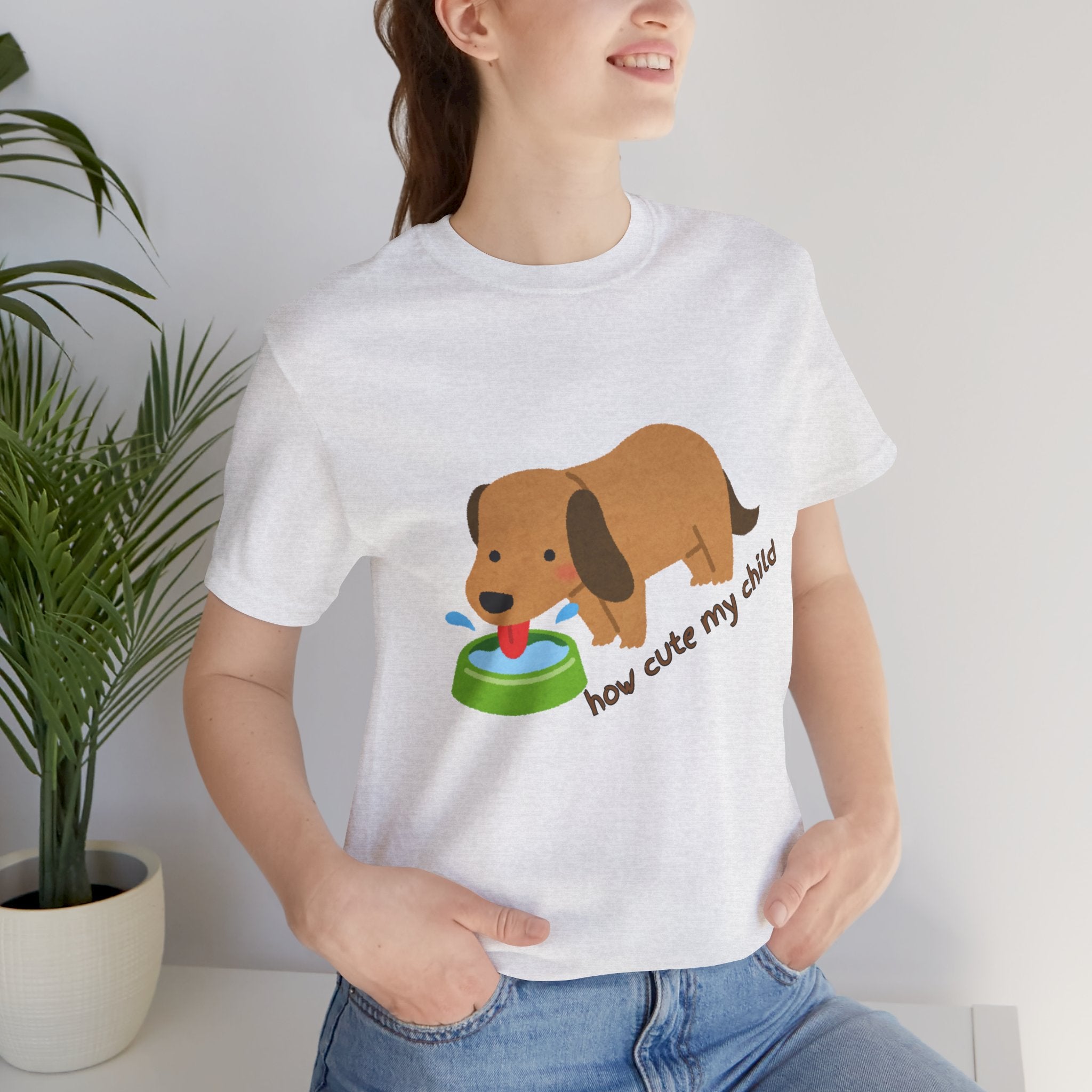 Dog T-Shirt — Cute Dachshund "how cute my child" Graphic Tee
