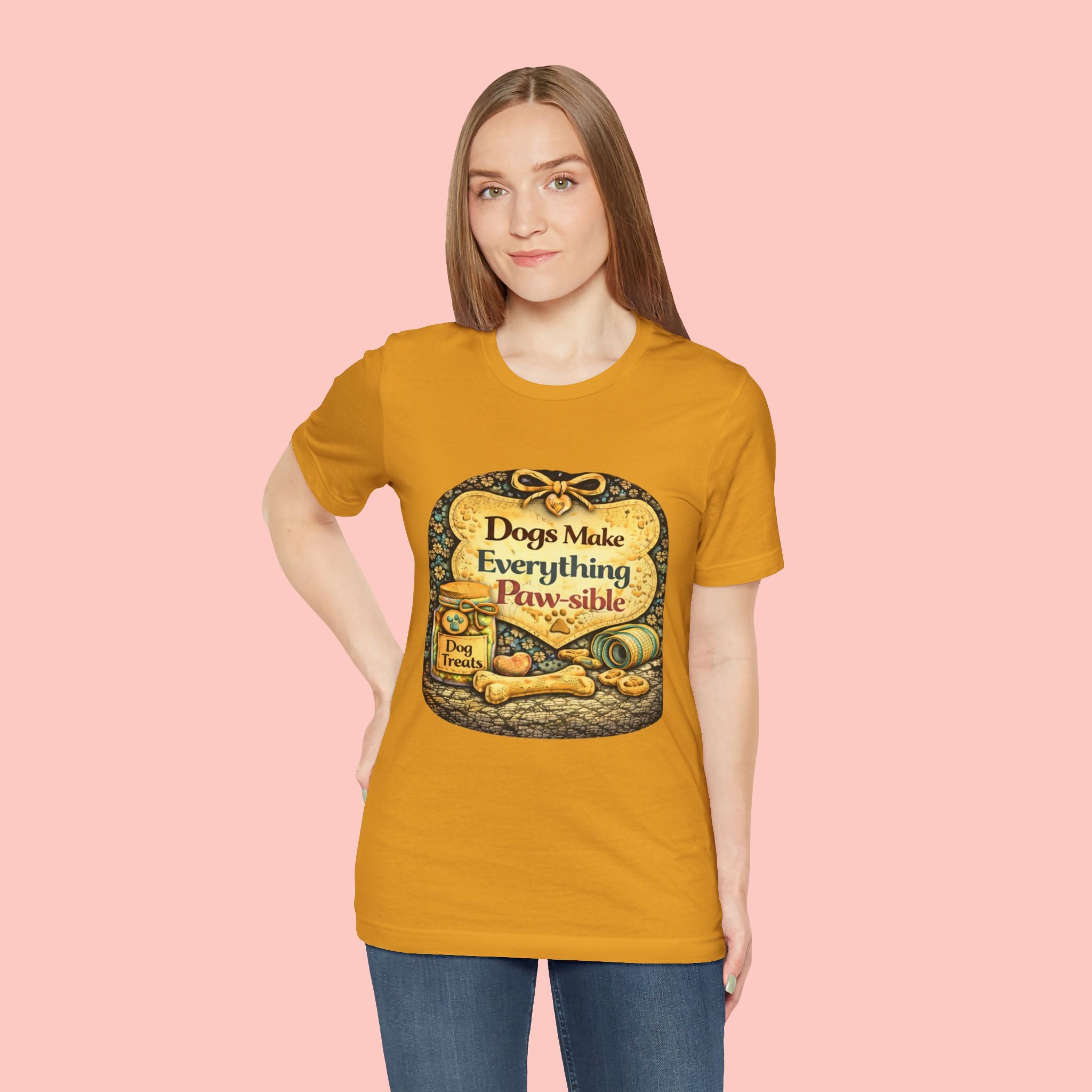 Dog Lover T‑Shirt – "Dogs Make Everything Paw‑sible" Vintage Pet Rescue Tee