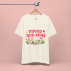 Proud Dog Mom Tee – Floral Retro Heart Design