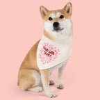 Pet Bandana — "Good Girl Club" Floral Heart Collar Accessory