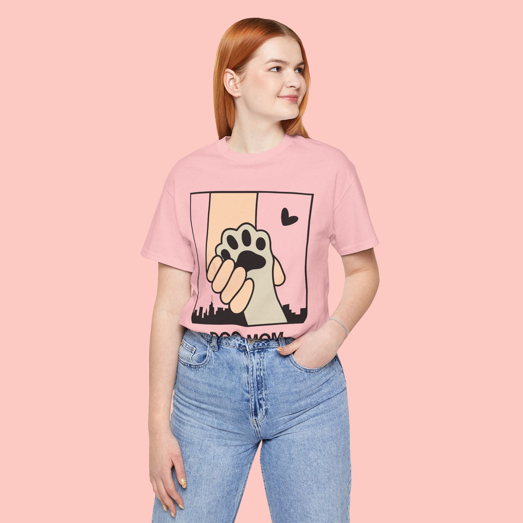 Dog Mom T-Shirt — "Love Your Dog Like a Mom" Paw Print Graphic