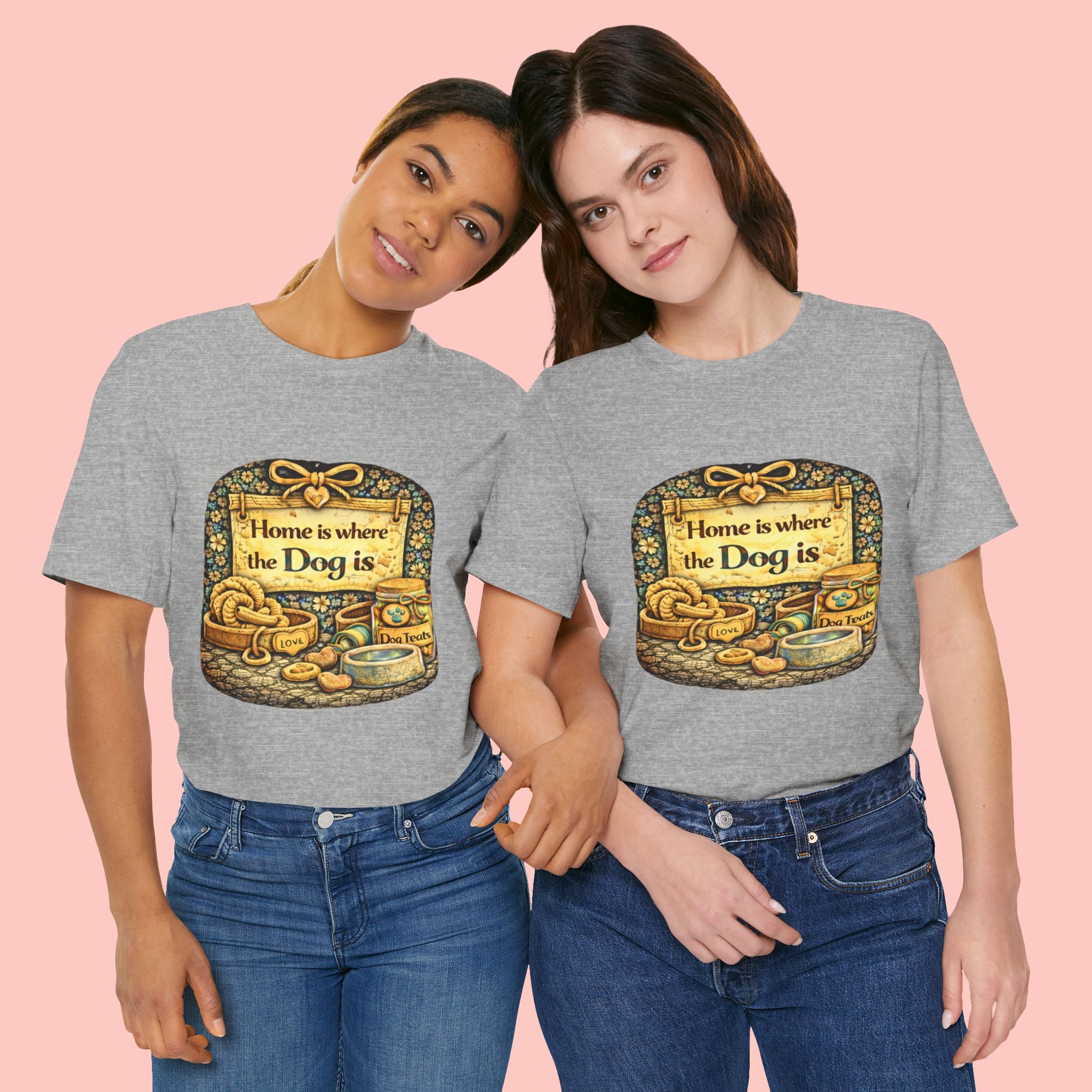 Home Is Where the Dog Is T-Shirt — Cozy Vintage Dog Lover Tee