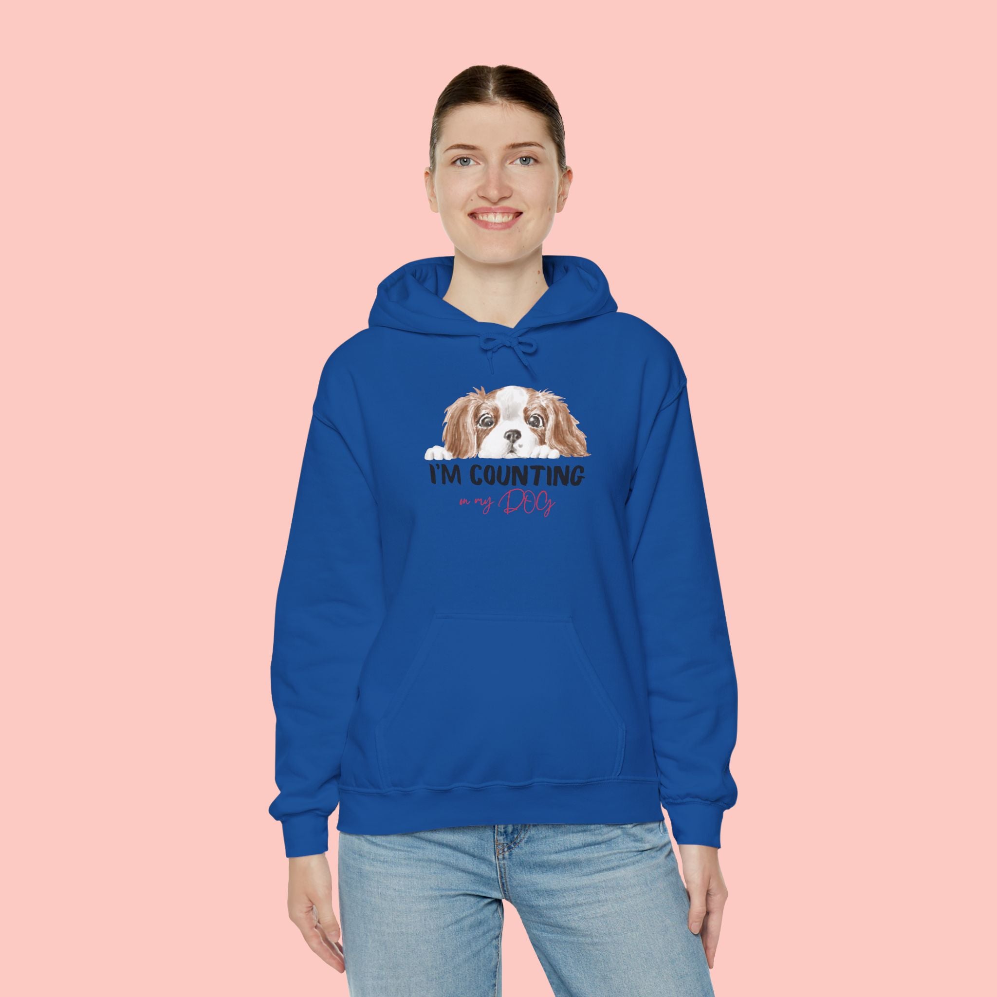 Dog Mom Hoodie – Cute Cavalier King Charles ‘I’m Counting My Dog’ Sweatshirt