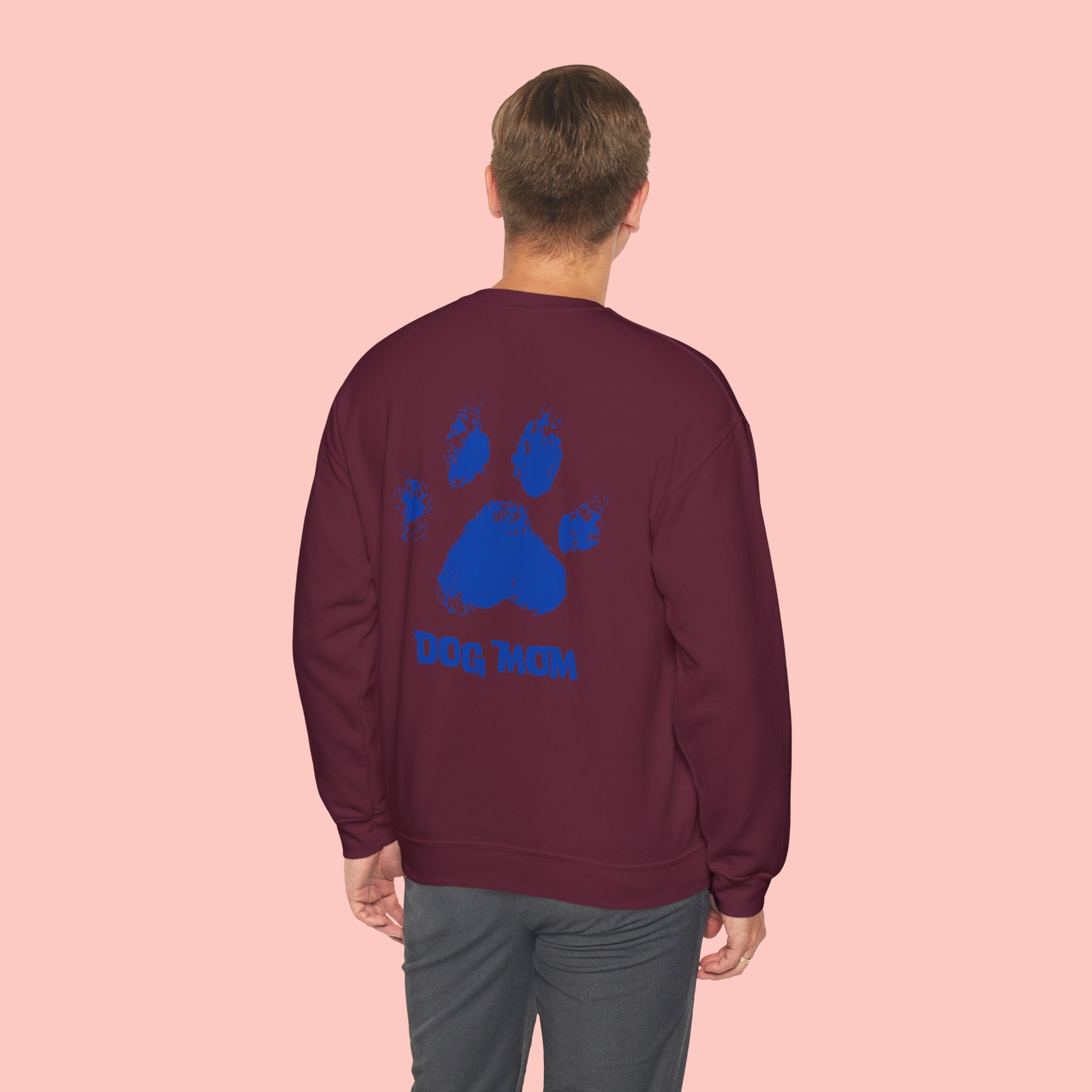 Dog Mom Crewneck Sweatshirt — Paw Print Graphic