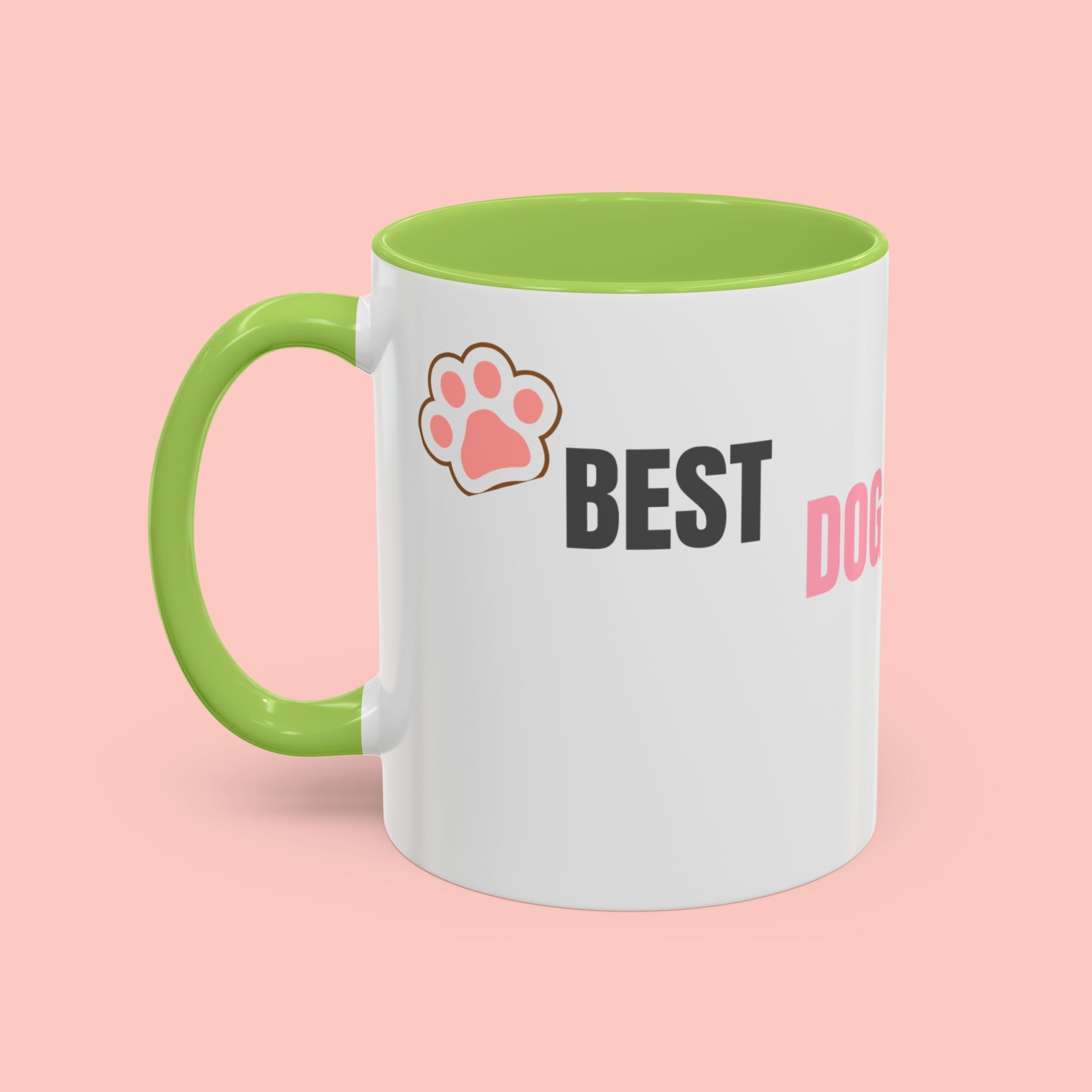 Dog Mom Coffee Mug — Best Dog Mom Ever Accent Ceramic Mug (11oz & 15oz)