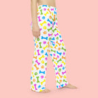 Women's Pajama Pants — Colorful Dog Bones & Paw Print Sleepwear