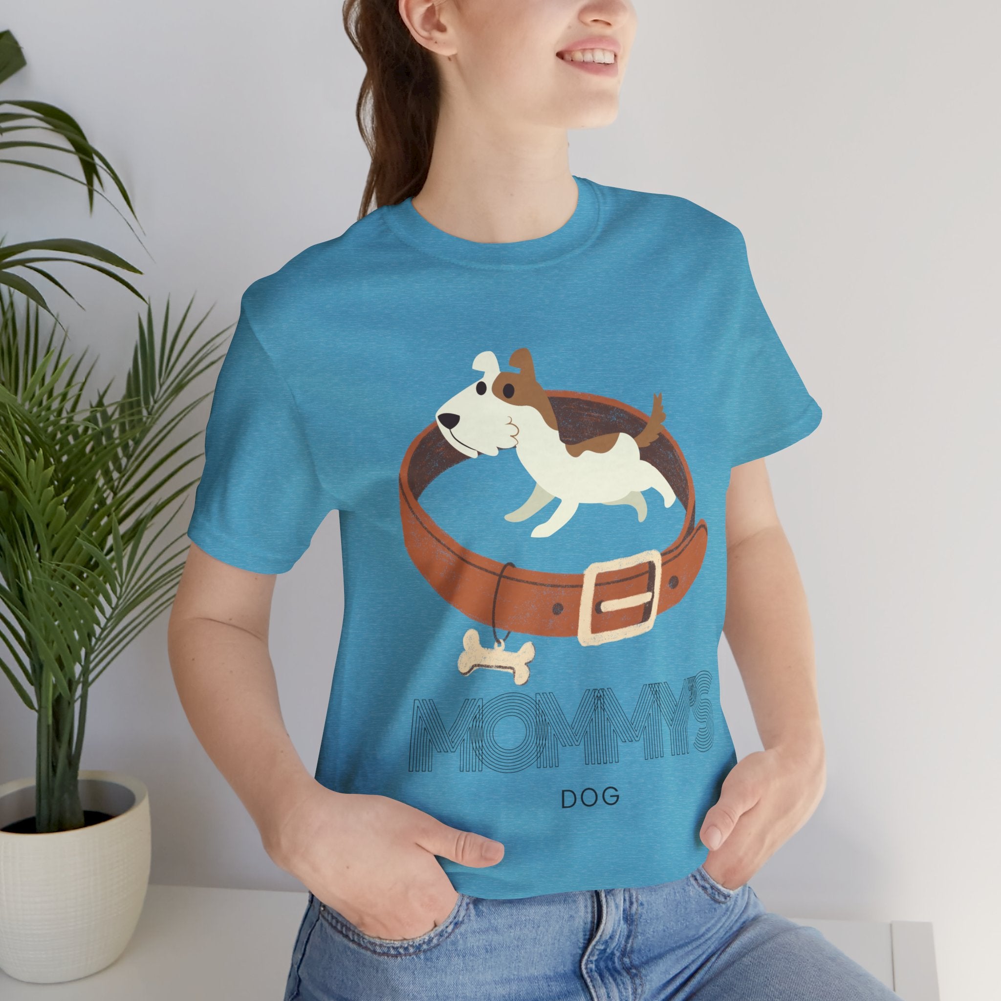 Mommy's Dog T-Shirt – Cute Puppy & Collar Graphic Tee for Dog Moms