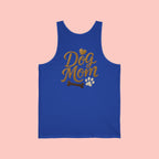 Dog Mom Tank Top - Gold Script with Paw & Bone Design